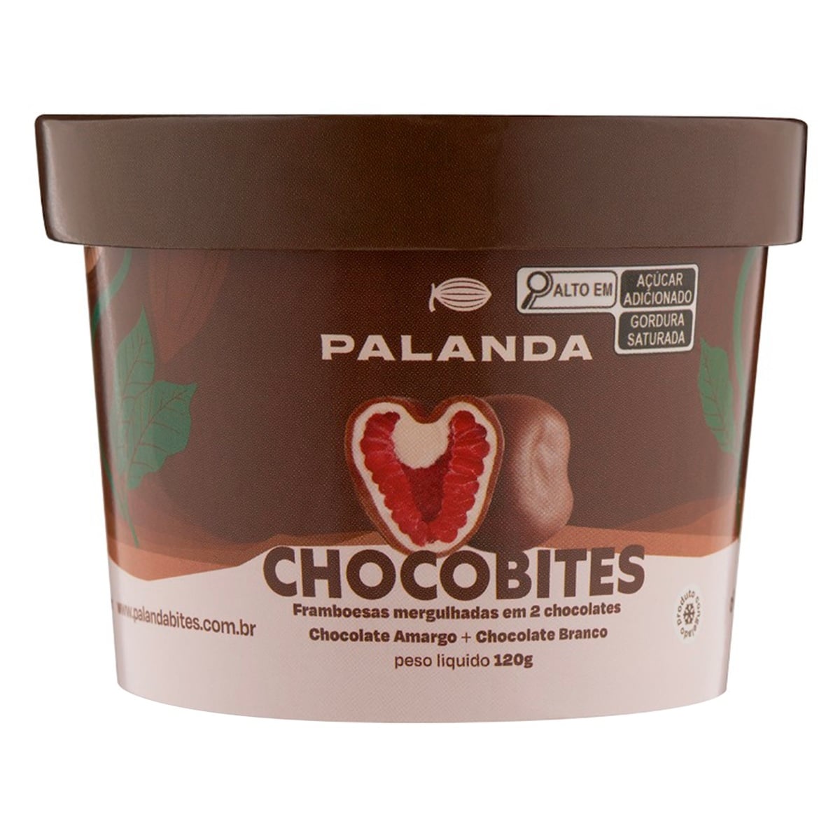 Chocobites Framboesa Amargo 120g Palanda — Palanda