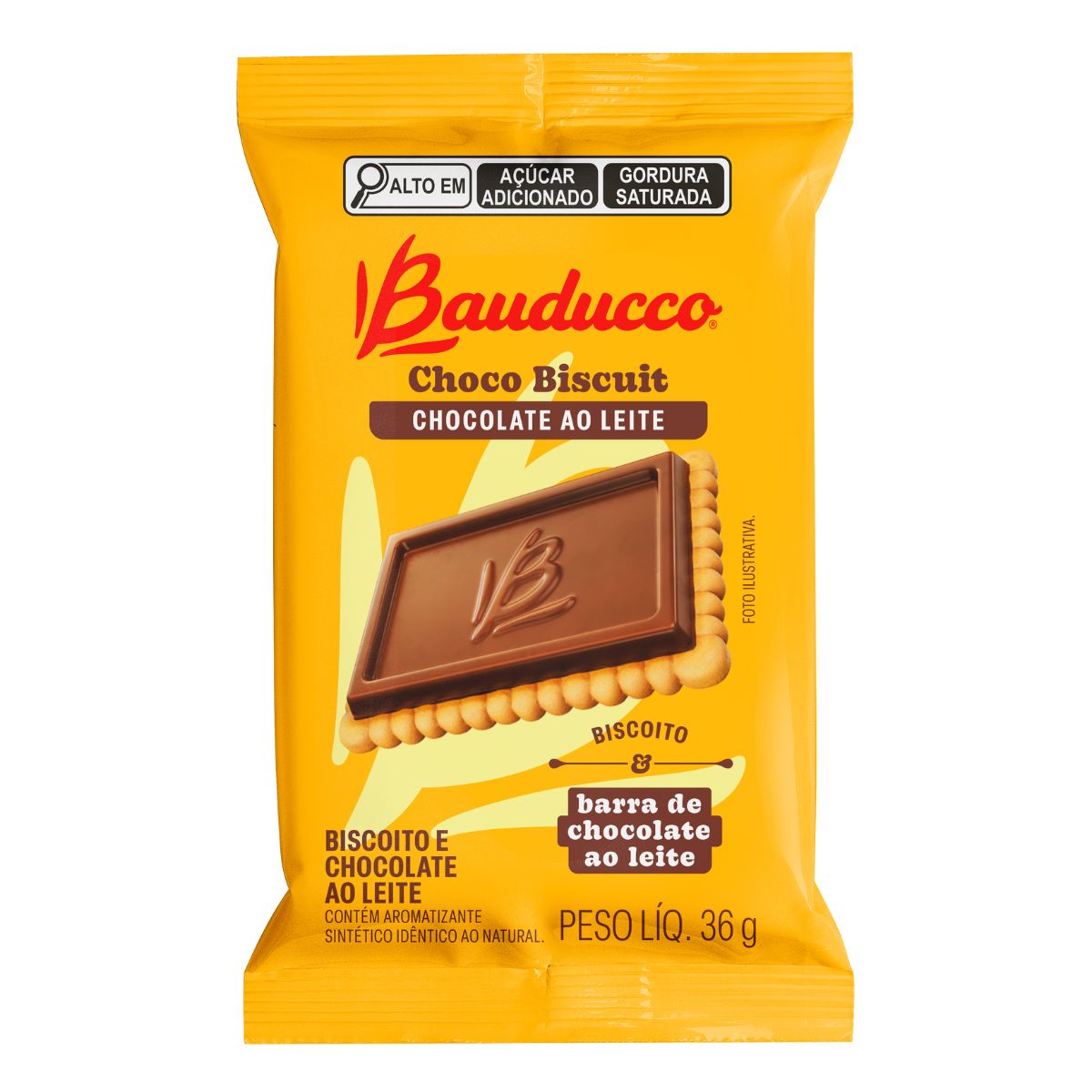 Biscoito Bauducco Chocobiscuit Chocolate Ao Leite 36g